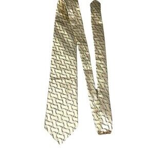 Bugatchi Uomo Mens Multicolor tan Pure Silk Neck Tie
